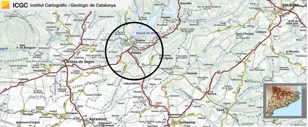 Mapa de localització de Ponts
