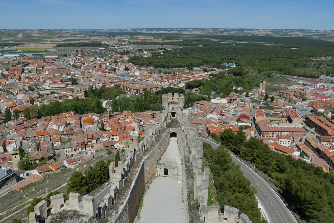 Pati nord des de la torre de l'homenatge del castell de Peñafiel