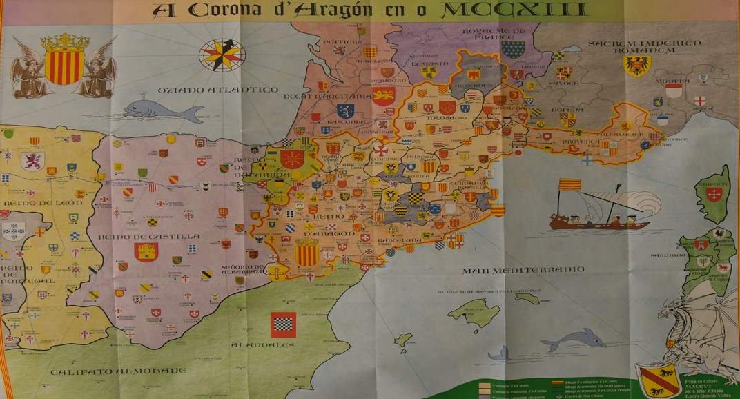 Castell de Loarre - Mapa de la Corona d'Aragó