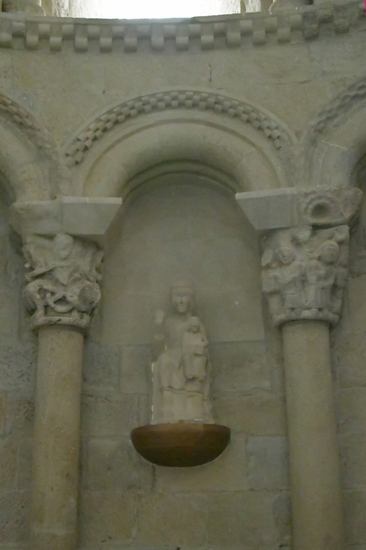 Imatge de la Mare de Déu de l'absis de l'església de Sant Pere del castell de Loarre