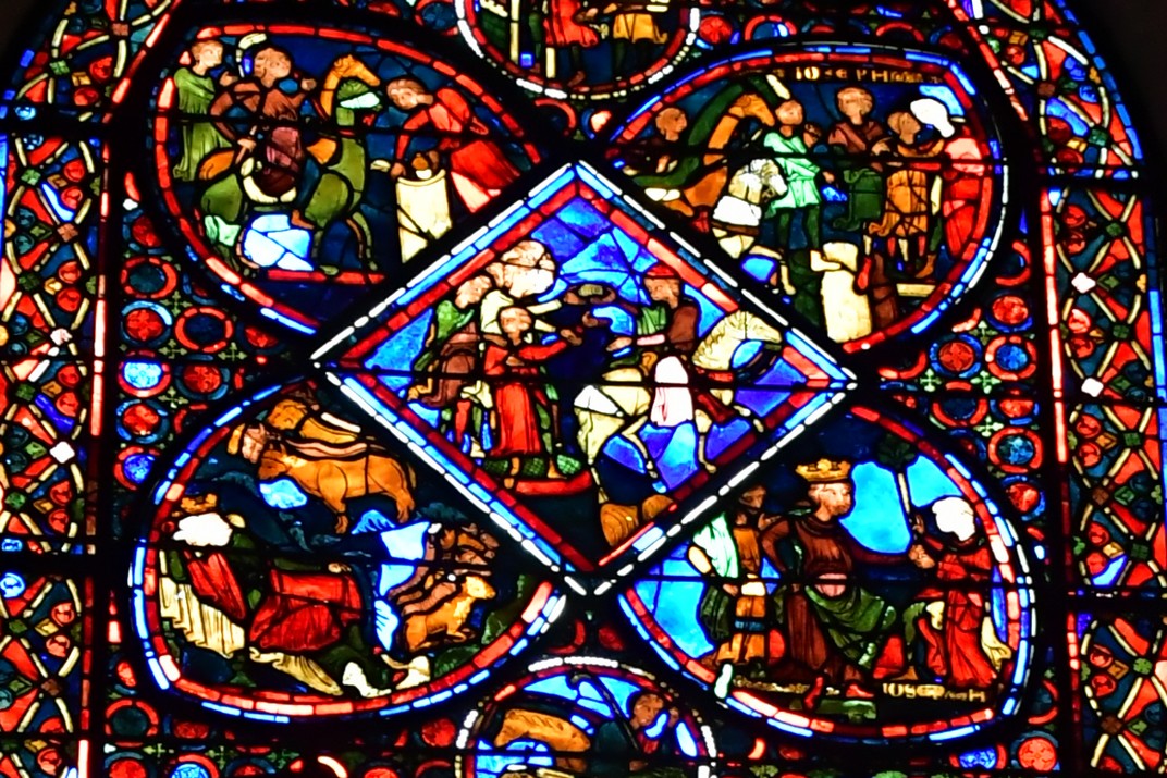 Detall de vitralls de la Catedral de Bourges