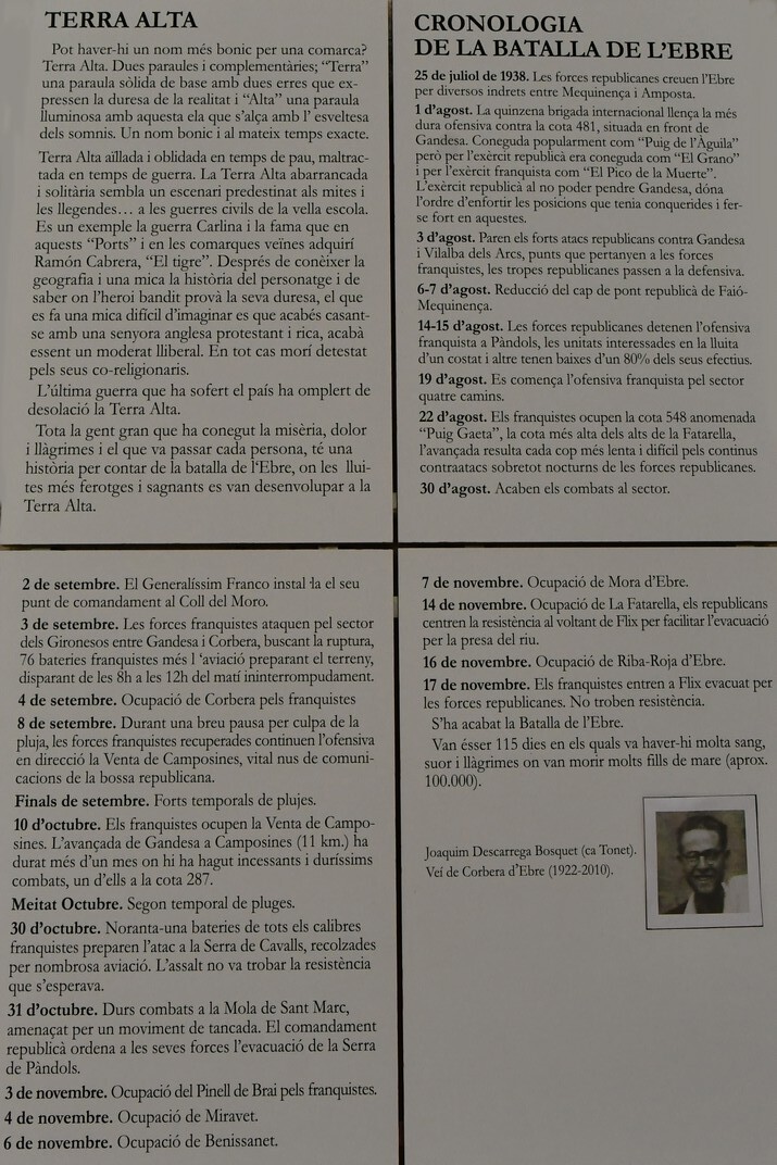 Cronologia de la batalla de l'Ebre de la Terra Alta