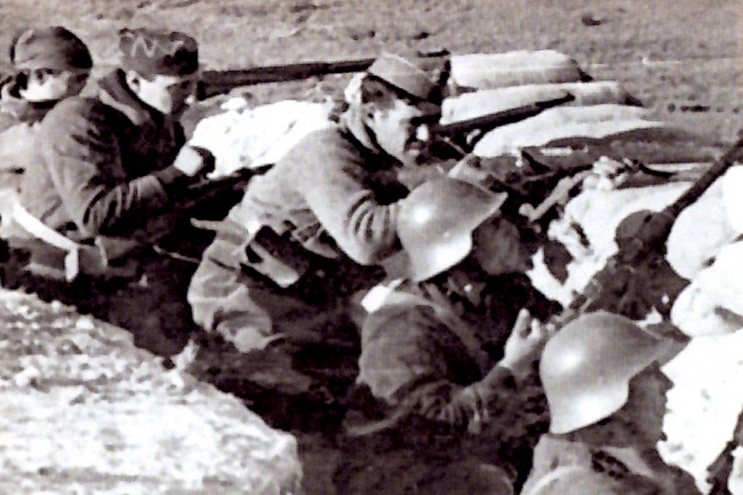 Imatge de combatents del Centre d'Interpretació Soldats a les Trinxeres de la batalla de l'Ebre de la Terra Alta