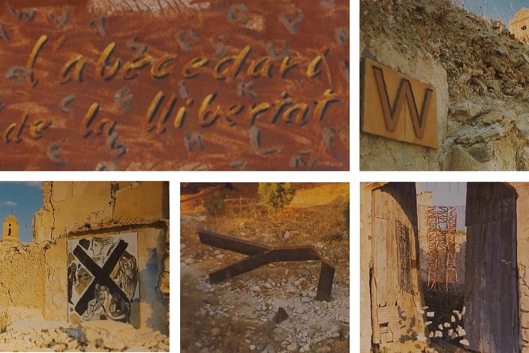 Lletres W - X - Y - Z de l'Abecedari de la Llibertat del Poble Vell de Corbera d'Ebre