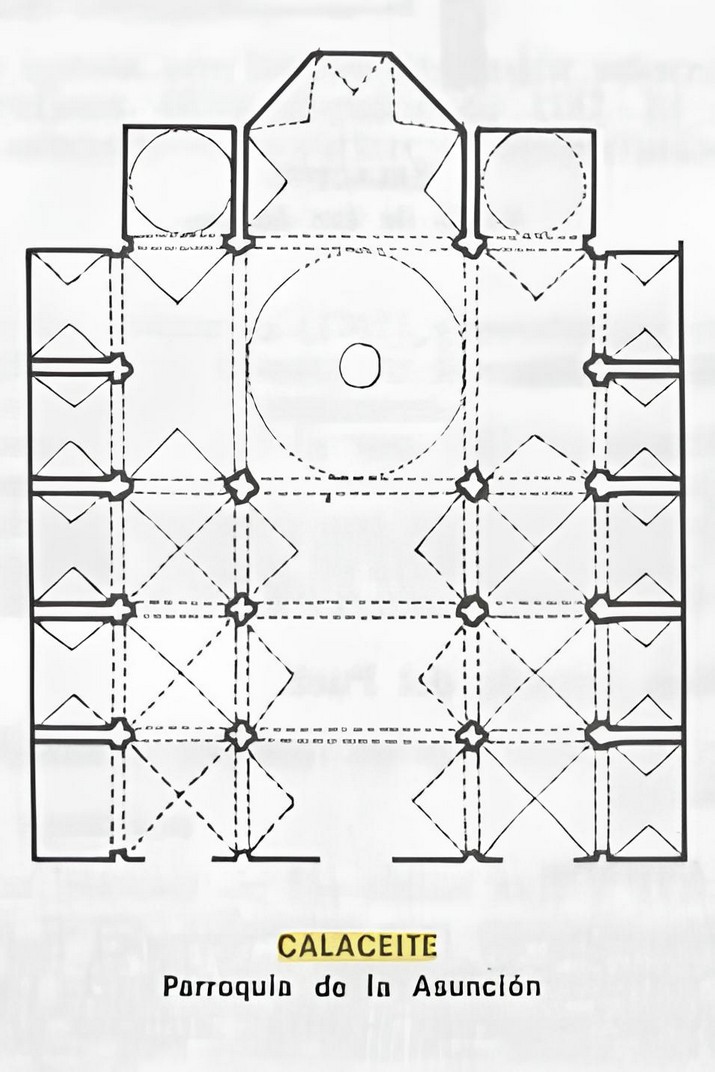 Plànol de l'església de l'Assumpció de Calaceit