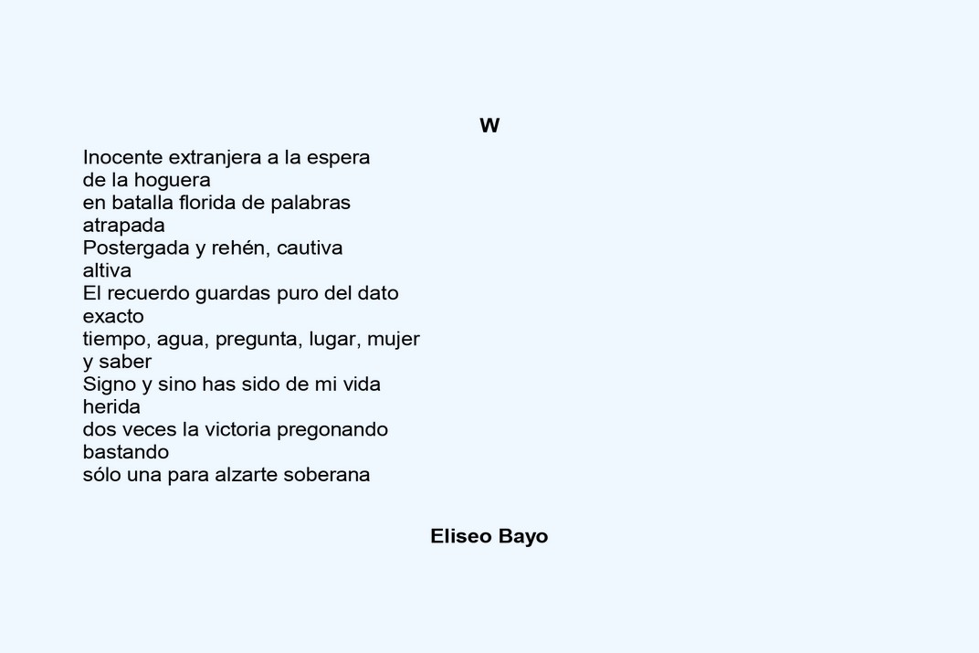 Missatge escrit: lletra W d'Eliseo Bayo de l’Abecedari de la Llibertat del Poble Vell de Corbera d’Ebre