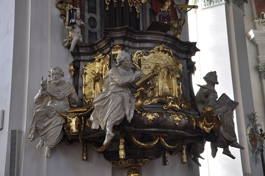 Detall del púlpit de la Catedral de Sankt Gallen